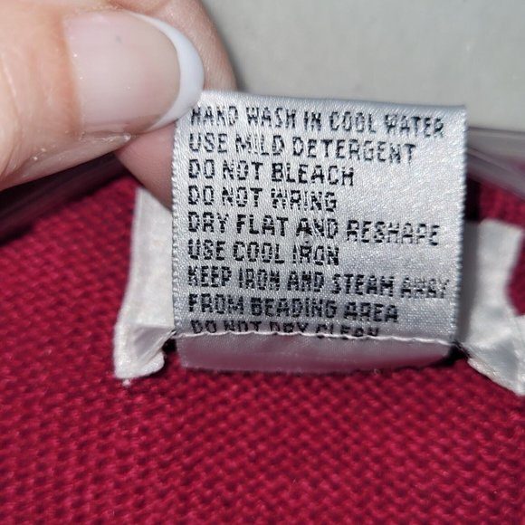 Cervelle Sweater Women L Vintage Beaded Embroidered Cardigan Removable Pads Pink - Picture 6 of 11